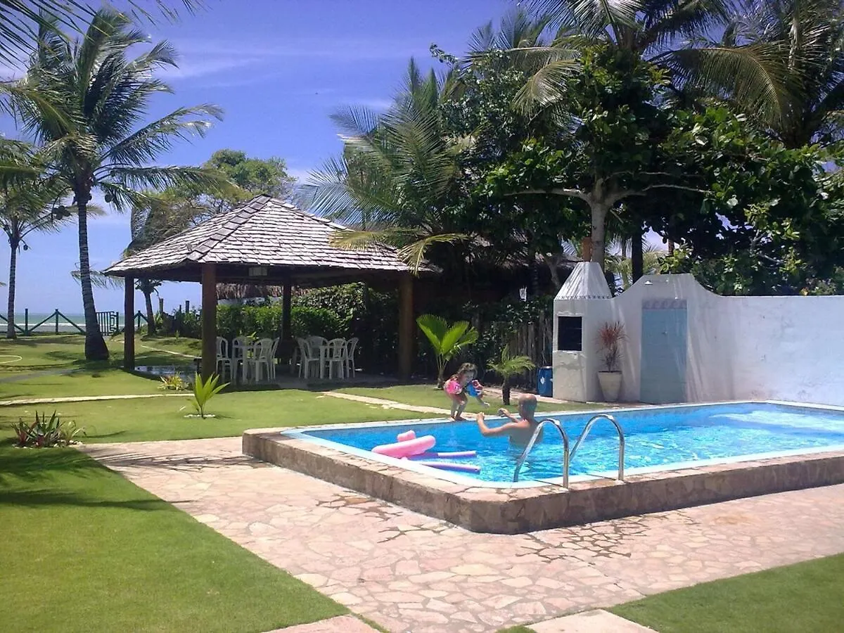 別荘 Belissima Casa 2 Suites Beira Mar Em Condominio Com Piscina, Pe Na Areia ポルトセグロ